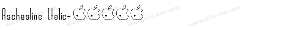 Rschasline Italic字体转换